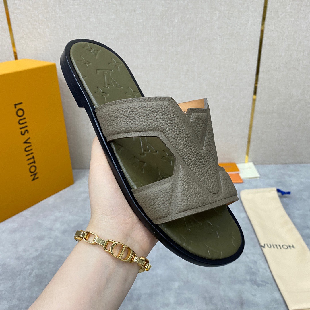 Men L*ouis V*uitton Top Slippers