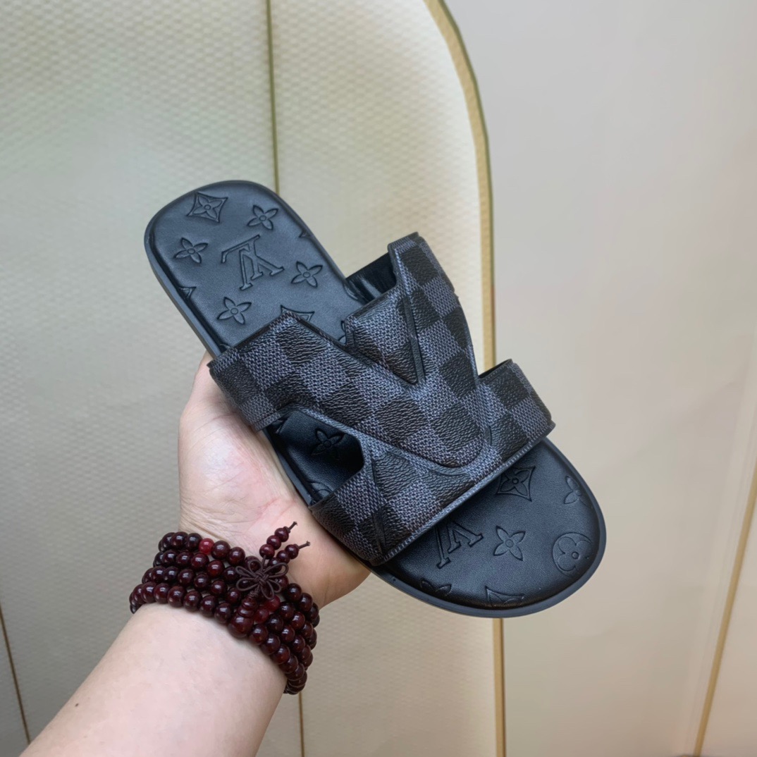 Men L*ouis V*uitton Top Slippers