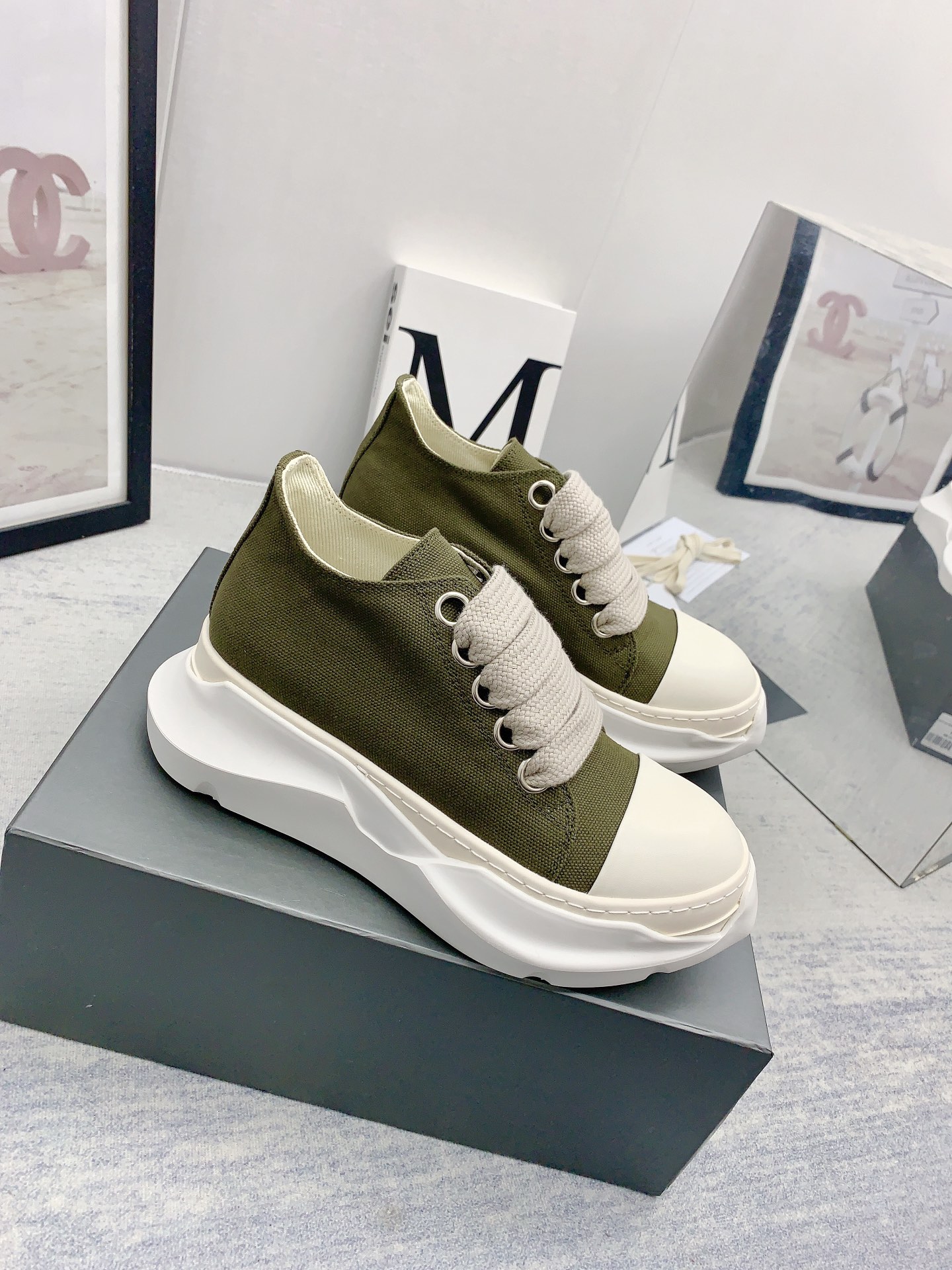 Men Women R*ick O*wens Top Sneaker