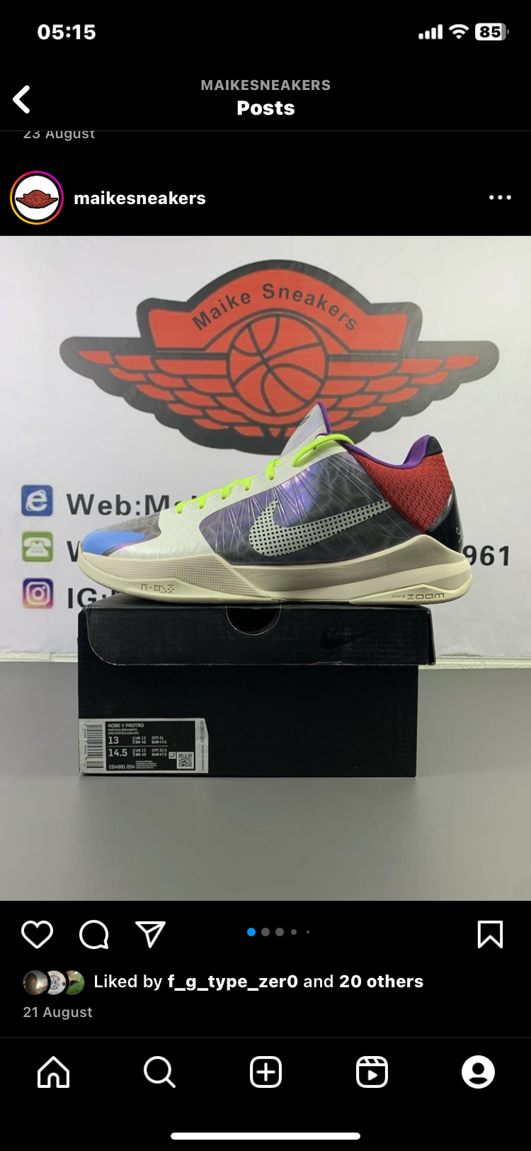 Great quality NIKE zoom Kobe 5