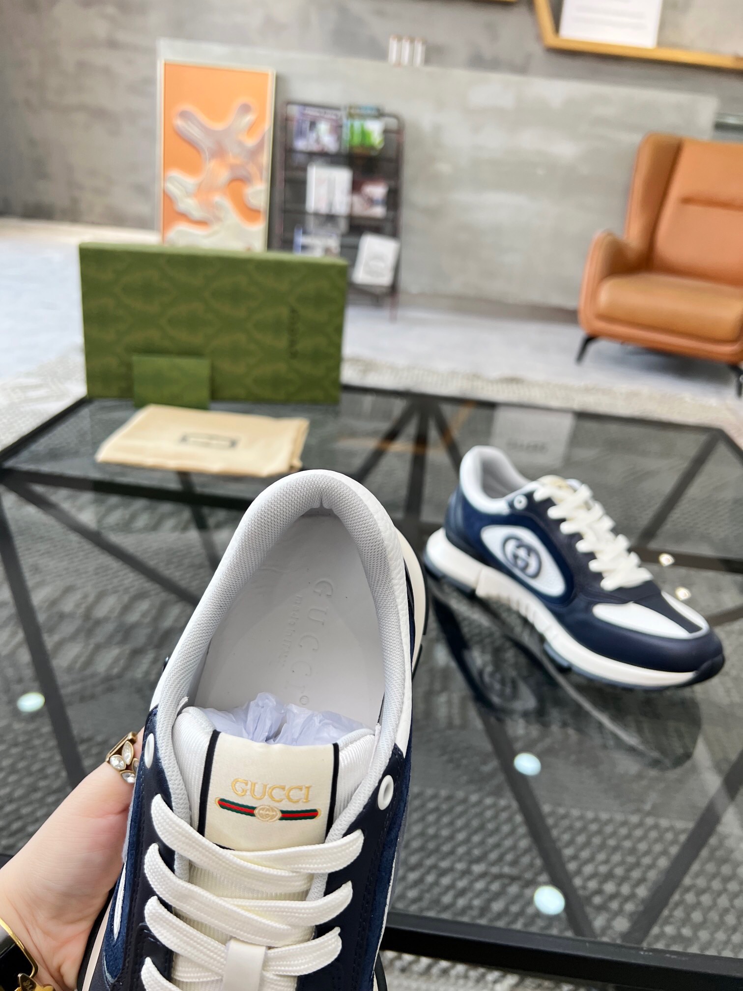 Men G*ucci Top Sneaker