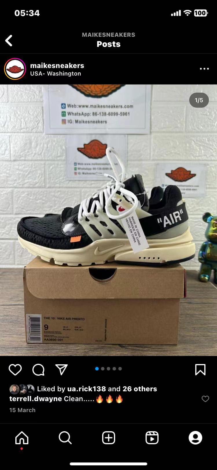 from Off White Nike Air Presto 2.0