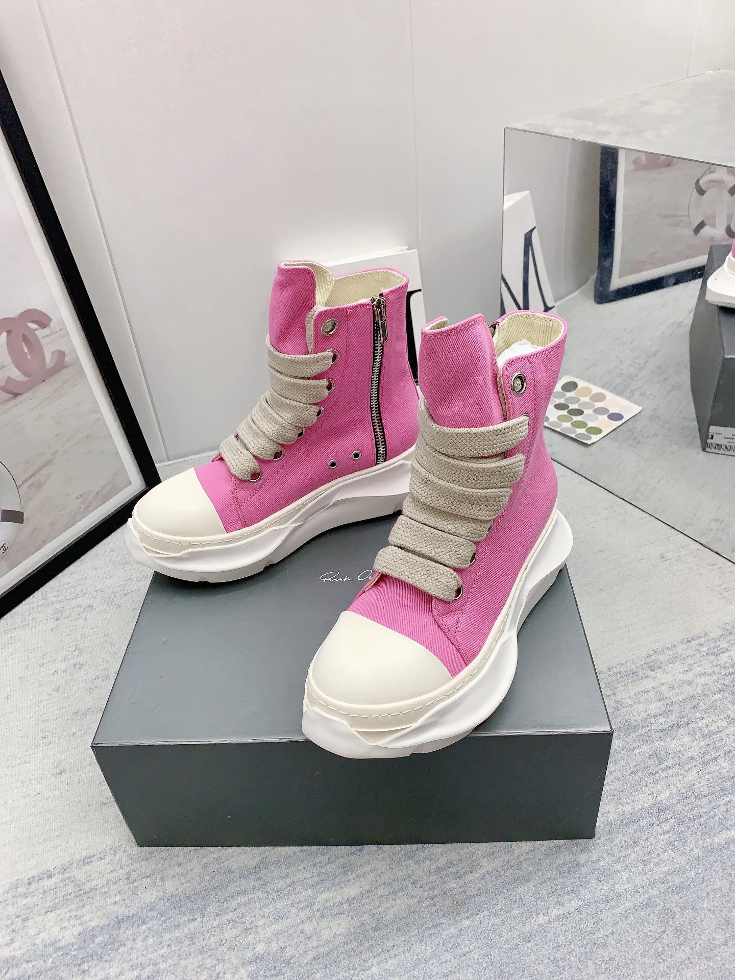 Men Women R*ick O*wens Top Sneaker