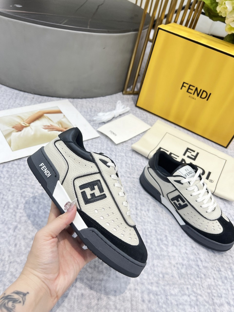 Men Women F*endi Top Sneakers size 35-46