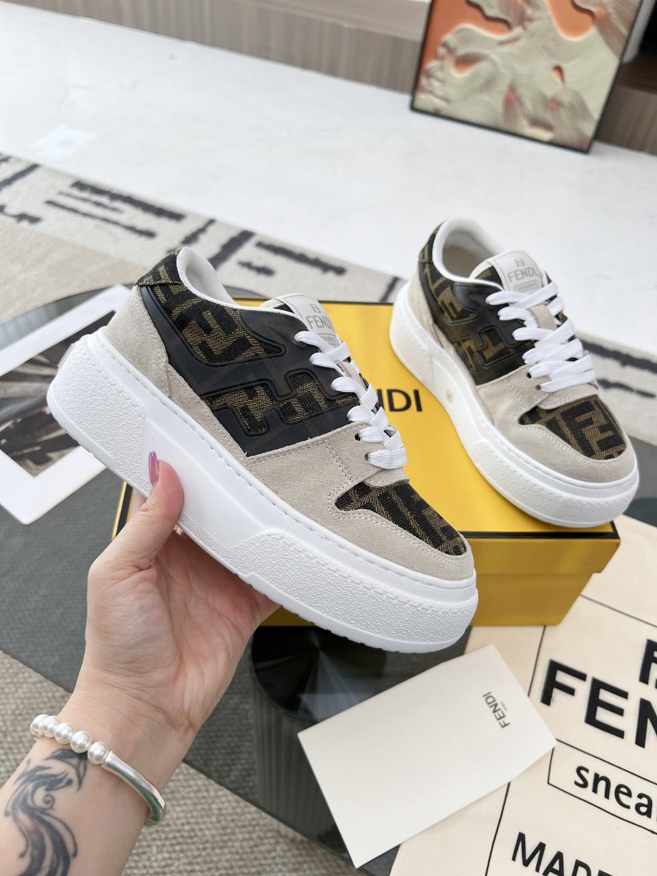 Men Women F*endi Top Sneakers size 35-46