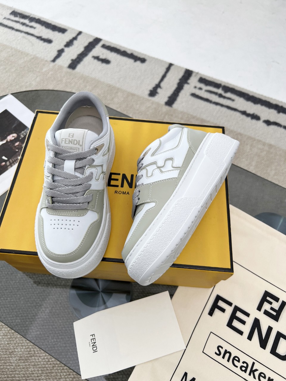 Men Women F*endi Top Sneakers size 35-46
