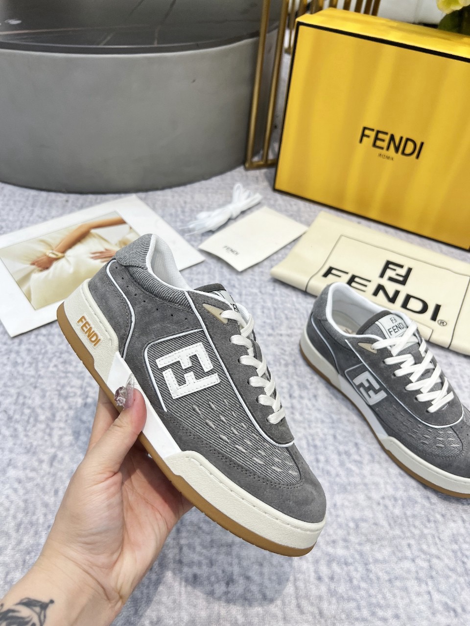 Men Women F*endi Top Sneakers size 35-46